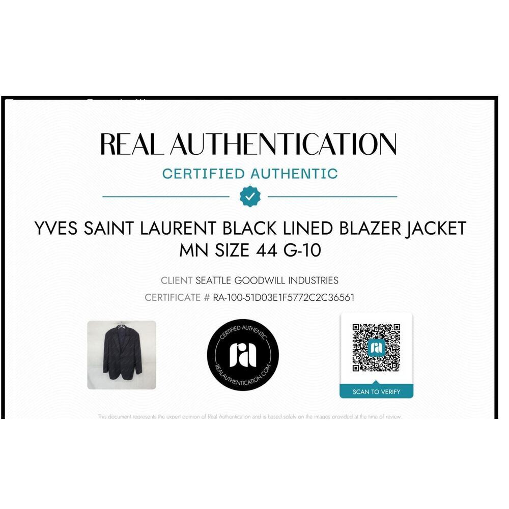 Yves Saint Laurent Pour Homme Black Tuxedo Jacket… - image 5